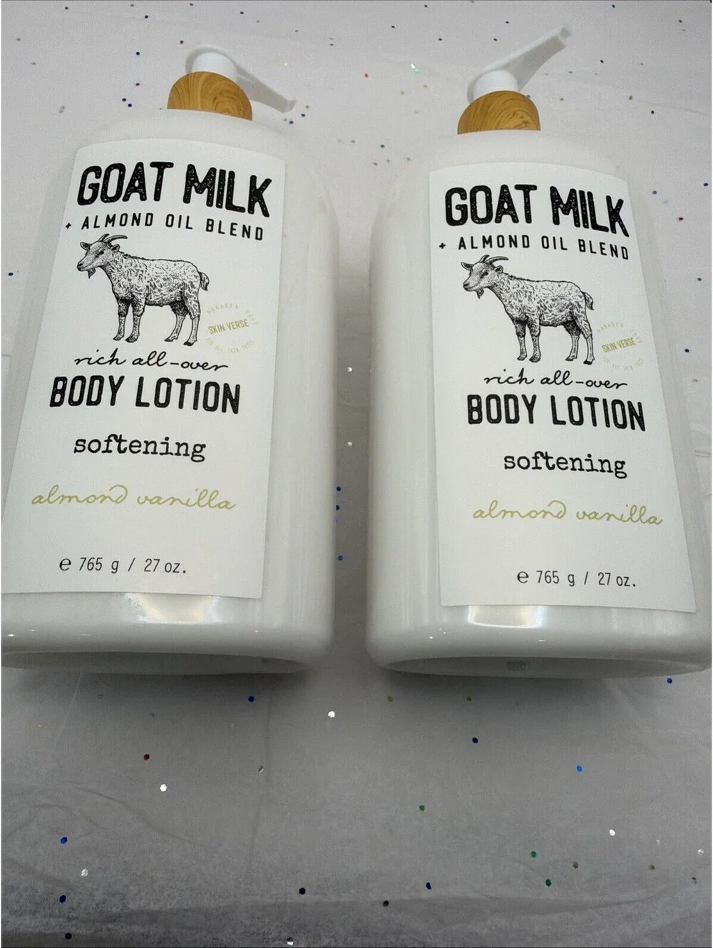 Home & Body Goat Milk Lotion Almond Vanilla 2 Pack 27oz Almond Oil Body Cream